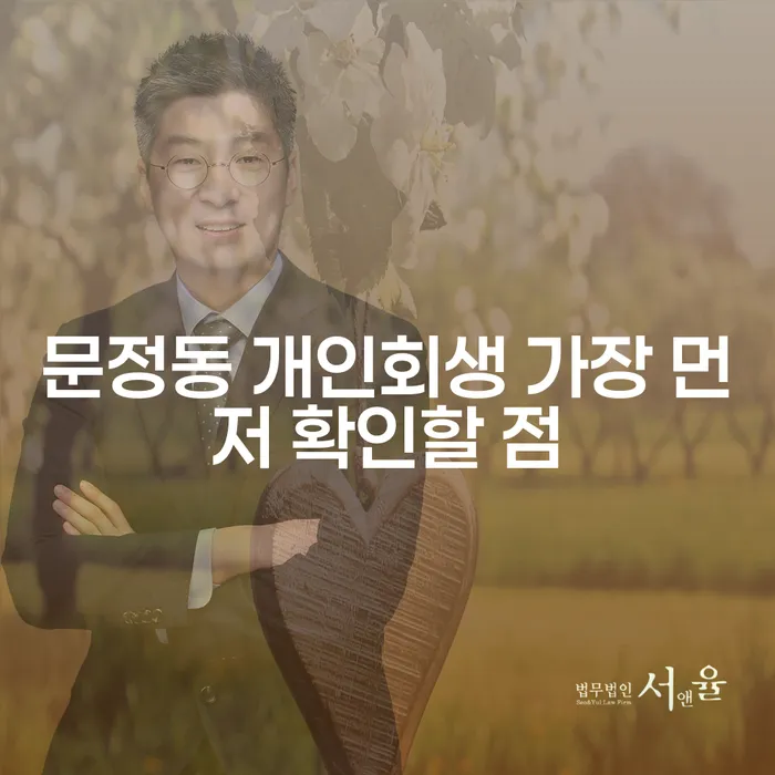 문정동 개인회생 가장 먼저 확인할 점