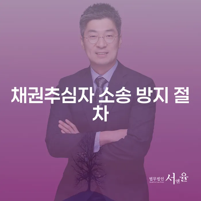 채권추심자 소송 방지 절차, 어떻게 준비해야 할까요?