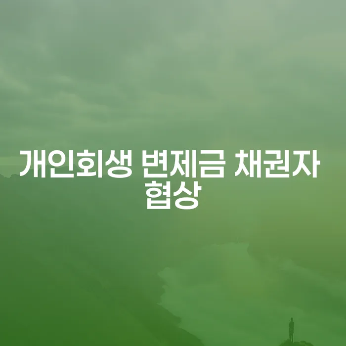 개인회생 변제금 채권자 협상, 어떻게 하면 성공할 수 있을까?